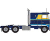 Trainworx N 41056 1970s Kenworth K100 Potomac Tractor w/VIT Flat-Top Sleeper Cab - Assembled - Blue Yellow Cars & Trucks