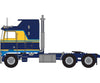 Trainworx N 41066 1970s Kenworth K100 Potomac Tractor w/Aerodyne Sleeper Cab - Assembled - Blue Yellow Cars & Trucks