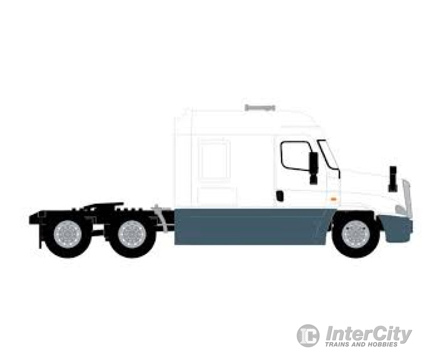 Trainworx N 42532 Freightliner Cascadia Semi Truck - Mid Roof - White Cars & Trucks