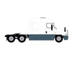 Trainworx N 42532 Freightliner Cascadia Semi Truck - Mid Roof - White Cars & Trucks