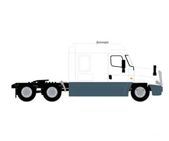Trainworx N 42532 Freightliner Cascadia Semi Truck - Mid Roof - White Cars & Trucks