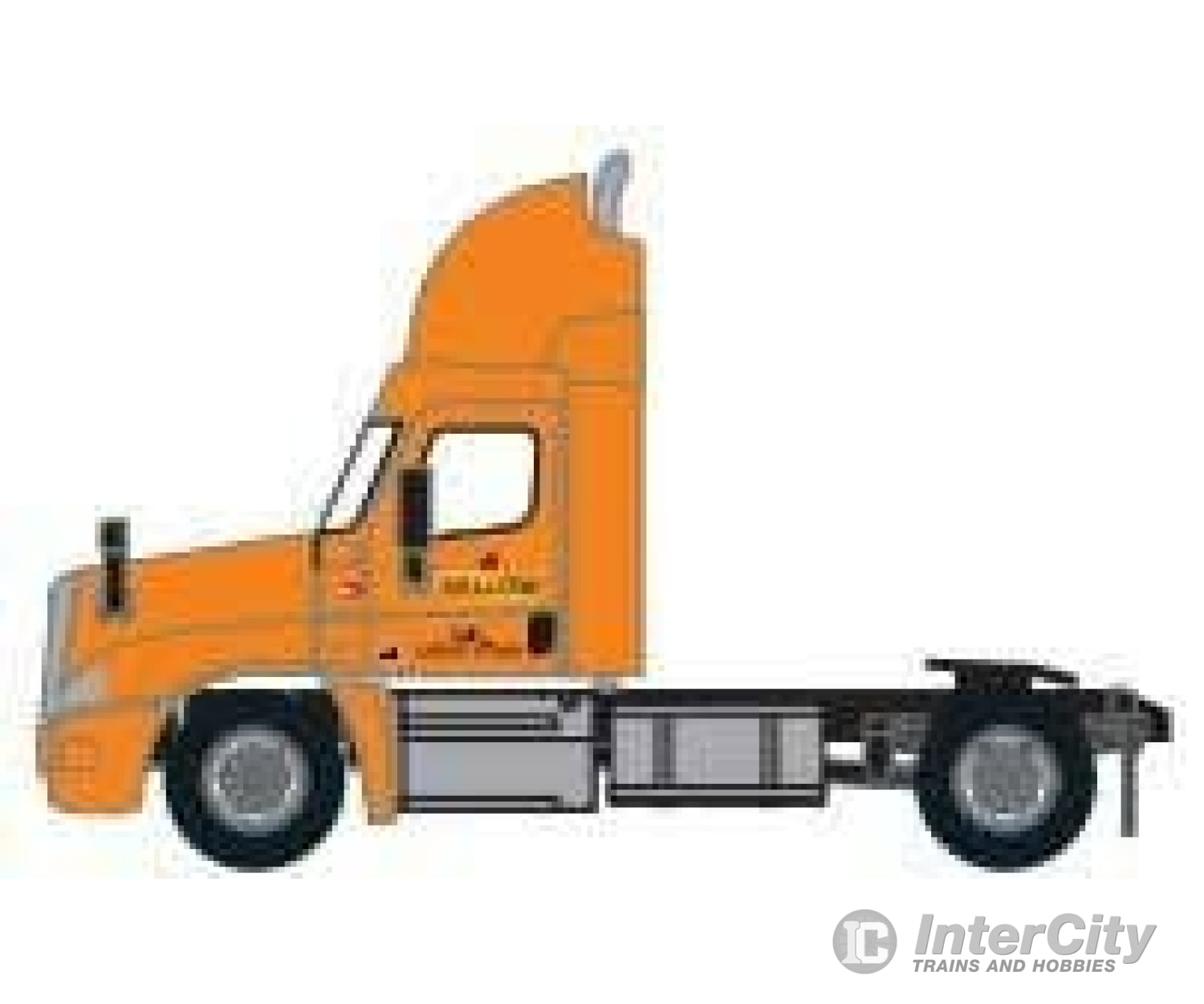 Trainworx N 4258503 Freightliner Cascadia Raised-Roof 2-Axle Semi Tractor - Assembled - Yellow #3 (orange Yellow Logo)
