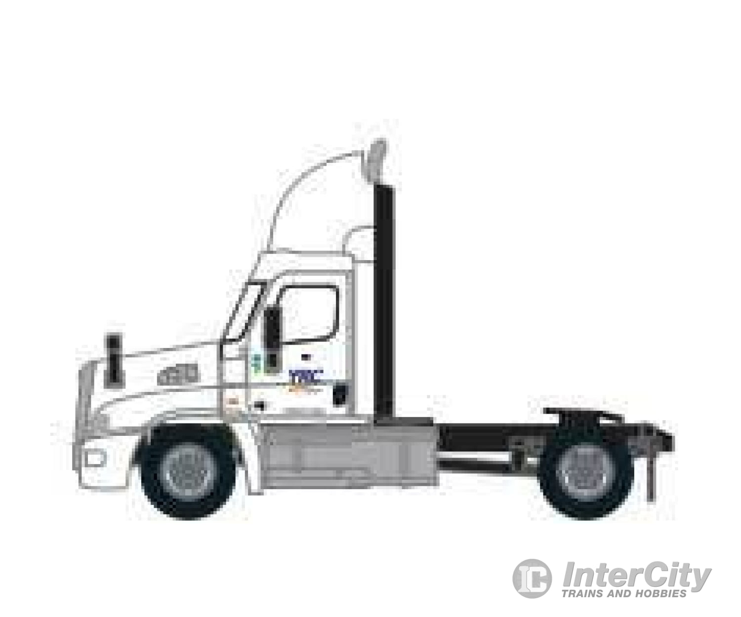 Trainworx N 4259007 Freightliner Cascadia Raised-Roof 2-Axle Semi Tractor - Assembled - YRC Freight #7 (white orange