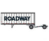 Trainworx N 4288401 28’ Pup Van Trailer with Converter Dolly - Assembled - Roadway #1 (white black; Billboard
