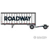 Trainworx N 4288402 28’ Pup Van Trailer with Converter Dolly - Assembled - Roadway #2 (white black; Billboard