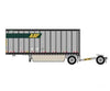 Trainworx N 4289303 28’ Pup Van Trailer with Converter Dolly - Assembled - ABF #3 (gray green yellow; Logo in Upper