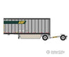 Trainworx N 4289303 28’ Pup Van Trailer with Converter Dolly - Assembled - ABF #3 (gray green yellow; Logo in Upper