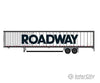 Trainworx N 4538404 Hyundai 53’ Dry Van Semi Trailer with Skirts - Assembled - Roadway #1 (white black; Billboard Block