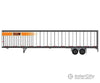 Trainworx N 4538509 Hyundai 53’ Dry Van Semi Trailer - Assembled - Yellow #3 (white Orange Fading Stripe; Narrow