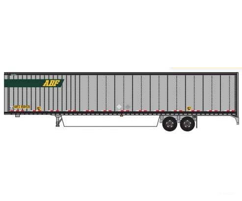 Trainworx N 4539302 Hyundai 53’ Dry Van Semi Trailer with Skirts - Assembled - ABFZ #2 (gray green yellow; Logo in