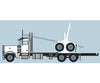 Trainworx N 47982 Peterbilt 379 Log Truck with Trailer - Assembled - White Black Cars & Trucks