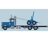 Trainworx N 47984 Peterbilt 379 Log Truck with Trailer - Assembled - Blue Black - Cars & Trucks