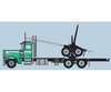 Trainworx N 47987 Peterbilt 379 Log Truck with Trailer - Assembled - Jack Buell (green white) - Cars & Trucks