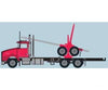Trainworx N 48083 Kenworth T800 Log Truck with Trailer - Assembled - Red Black - Cars & Trucks