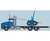 Trainworx N 48084 Kenworth T800 Log Truck with Trailer - Assembled - Blue Black Cars & Trucks