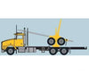 Trainworx N 48085 Kenworth T800 Log Truck with Trailer - Assembled - Yellow Black Cars & Trucks