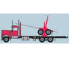Trainworx N 49083 Kenworth W900 Log Truck with Trailer - Assembled - Red Black - Cars & Trucks
