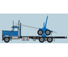 Trainworx N 49084 Kenworth W900 Log Truck with Trailer - Assembled - Blue Black Cars & Trucks