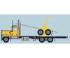 Trainworx N 49085 Kenworth W900 Log Truck with Trailer - Assembled - Yellow Black - Cars & Trucks