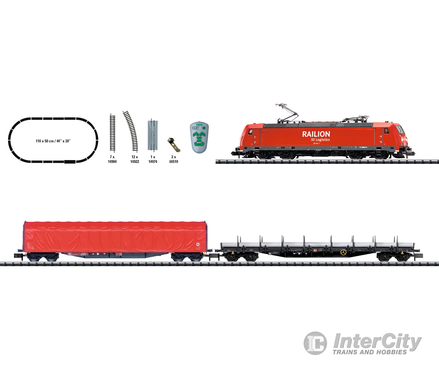 Trix 11145 N ’Freight Train’ Digital Starter Set With A Class 185.2 & Train Sets