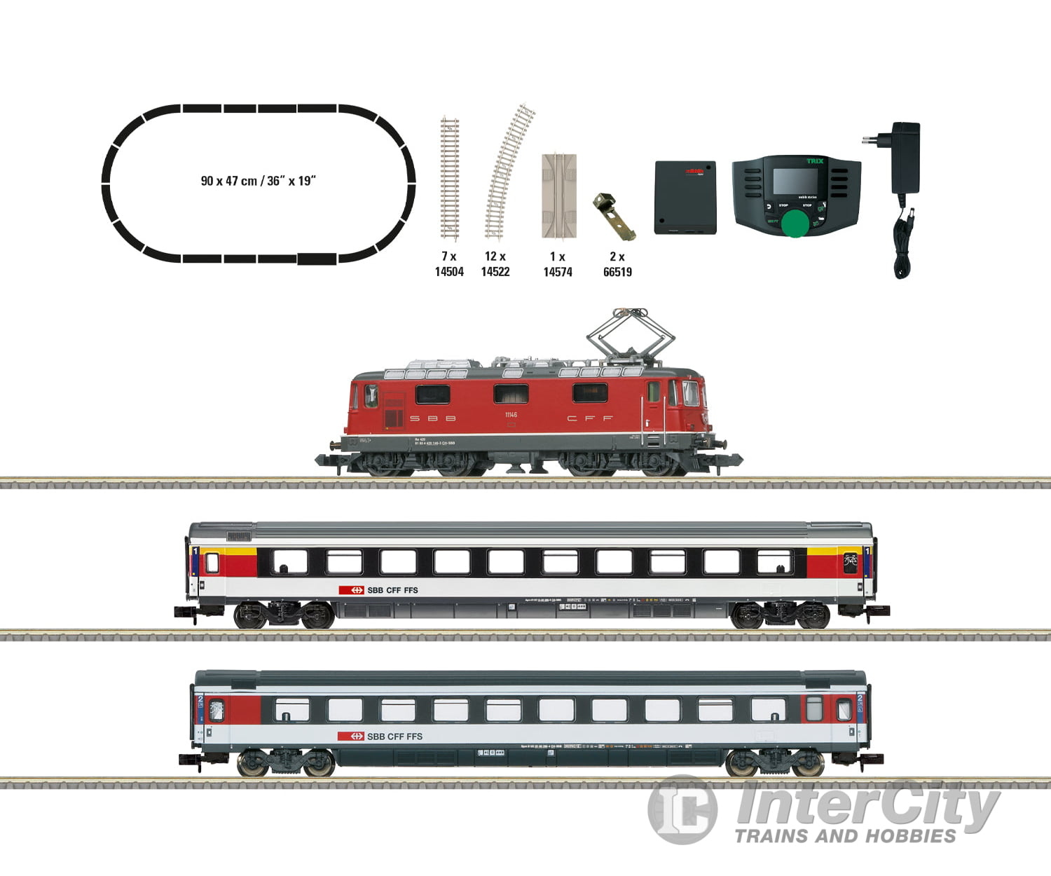 Trix 11167 N SBB-CFF-FFS ’EC’ Digital Starter Set MFX DCC/Sound Starter & Train Sets