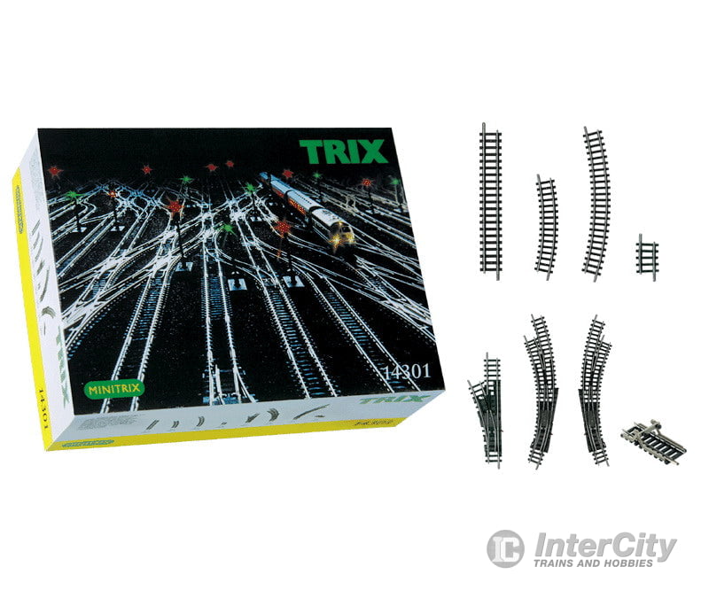 Trix 14301 N Large Track Extension Set Track & Turnouts
