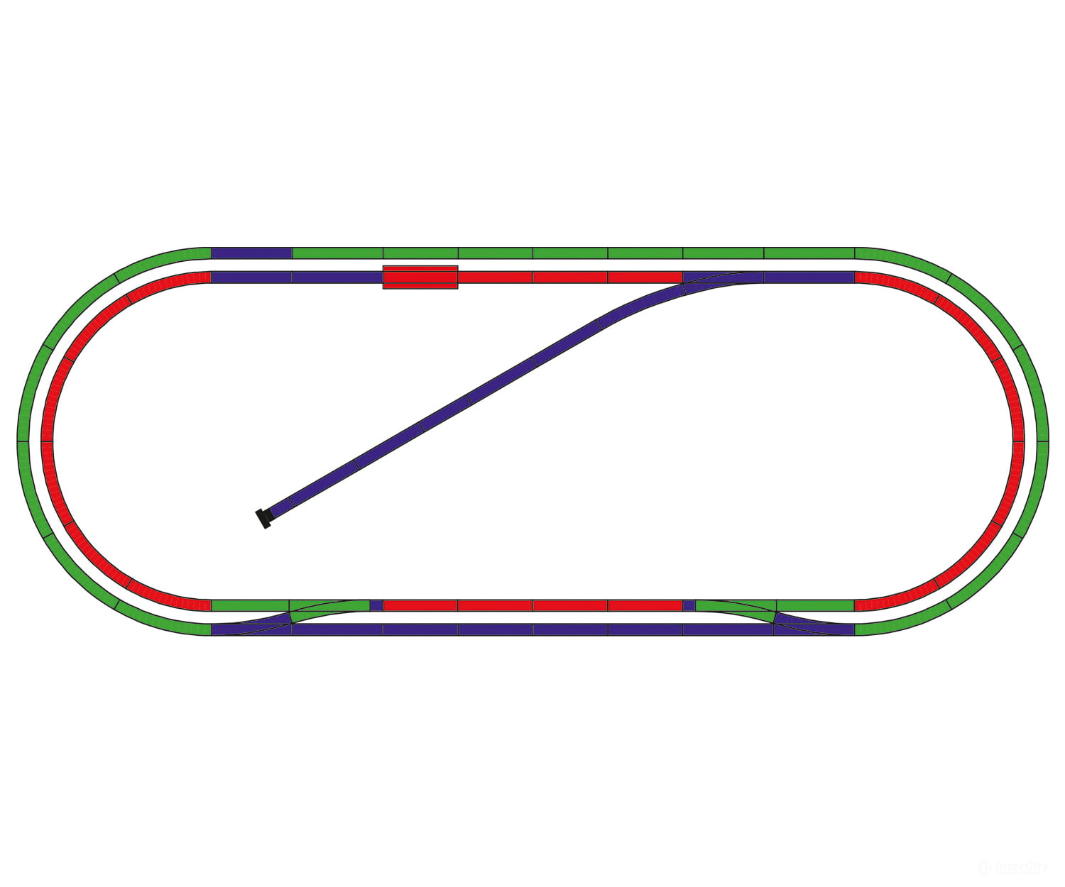 Trix 14322 N B2 Track Extension Set & Turnouts