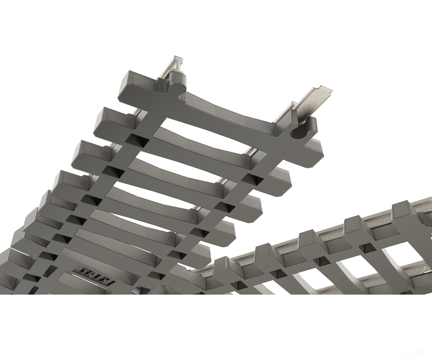 Trix 14558 N Minitrix Crossing - 30° with Concrete Ties Length 104.2 mm / 4-1/8’’ Track & Turnouts