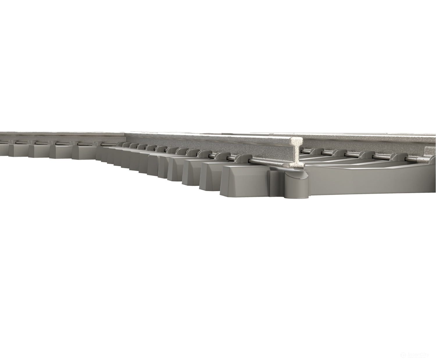 Trix 14558 N Minitrix Crossing - 30° with Concrete Ties Length 104.2 mm / 4-1/8’’ Track & Turnouts