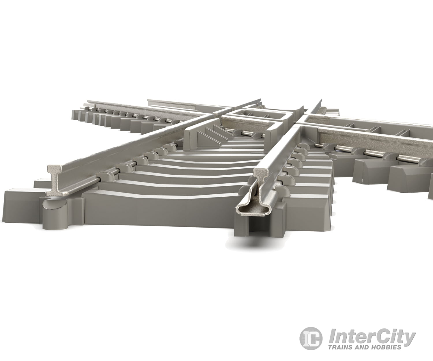 Trix 14558 N Minitrix Crossing - 30° with Concrete Ties Length 104.2 mm / 4-1/8’’ Track & Turnouts