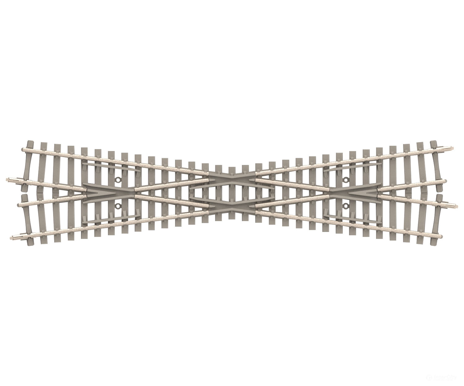 Trix 14573 N Minitrix Crossing - 15° With Concrete Ties Length 129.8 Mm / 5-1/8 Track & Turnouts