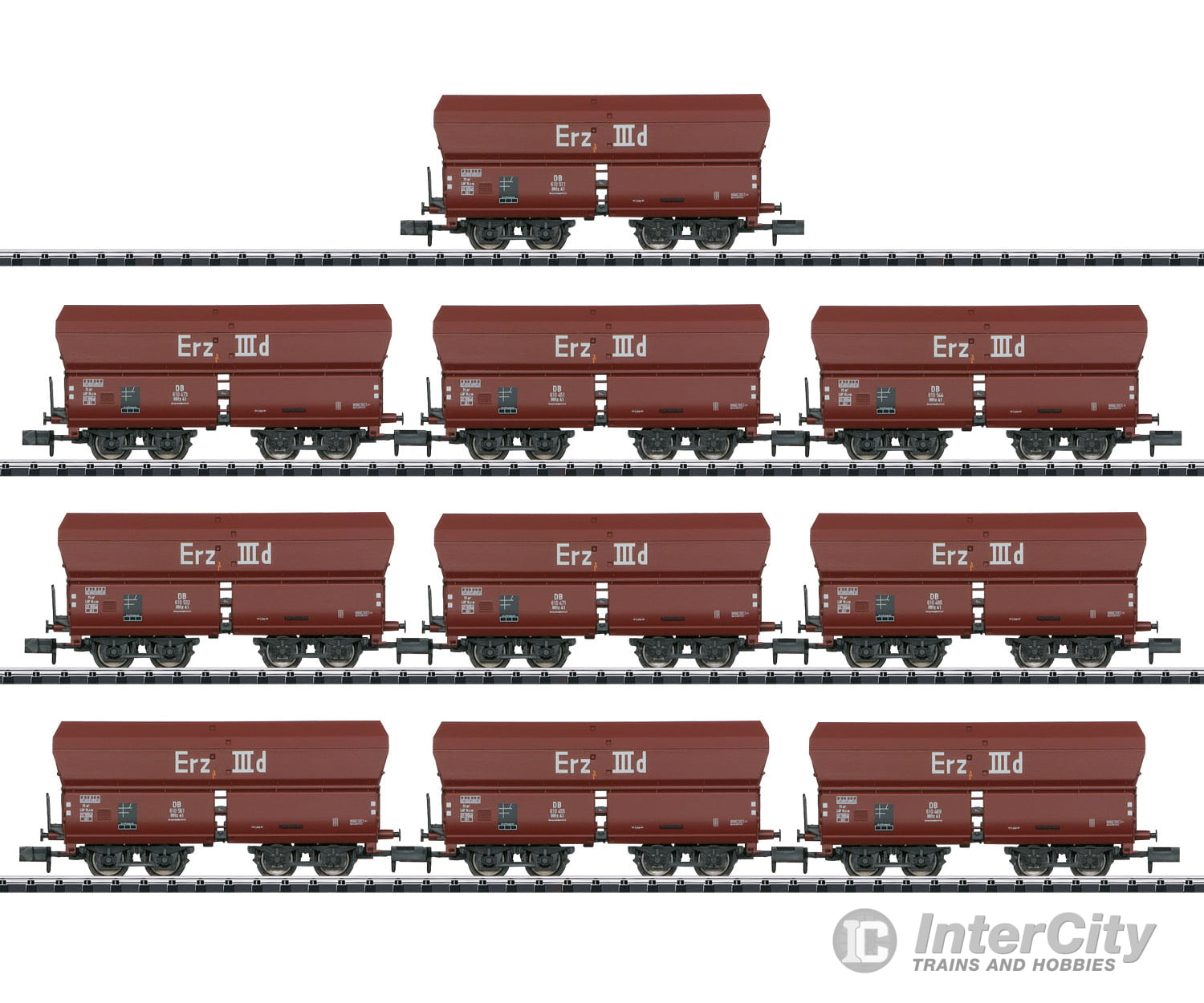 Trix 15458 Display with 10 Type Erz IIId Hopper Cars - Default Title (IC-TRIX-15458)