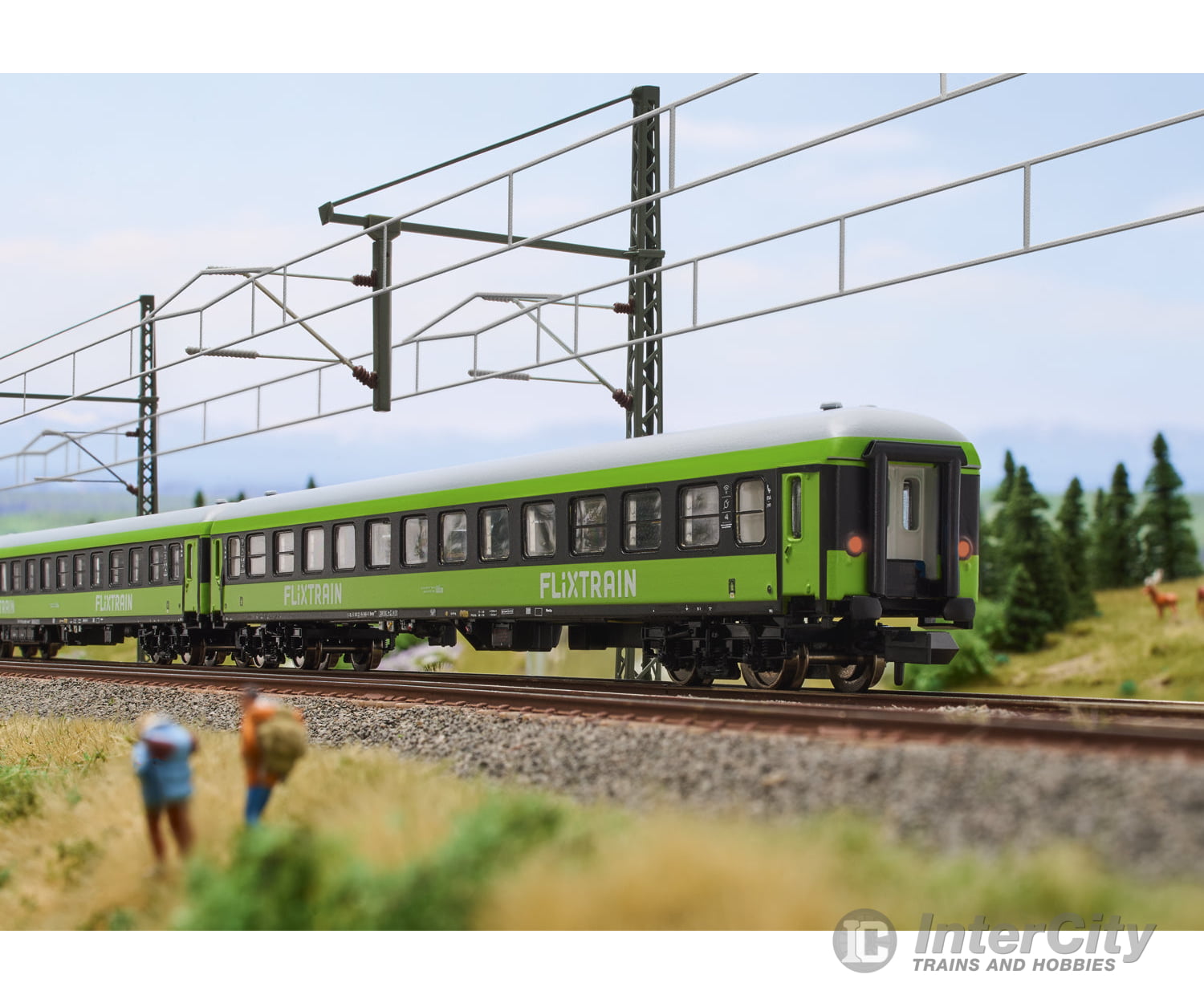 Trix 15462 N ’FlixTrain’ Express Train Passenger Car Set (MHI Exclusive Item) European Passenger Cars