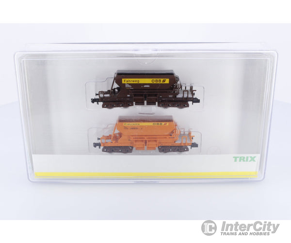 Trix 15635 N OBB Ballast Car Set European Freight Cars