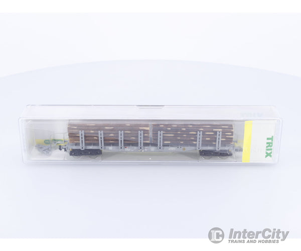 Trix 15647 N SBB-CFF-FFS Stake Car with Log Load European Freight Cars