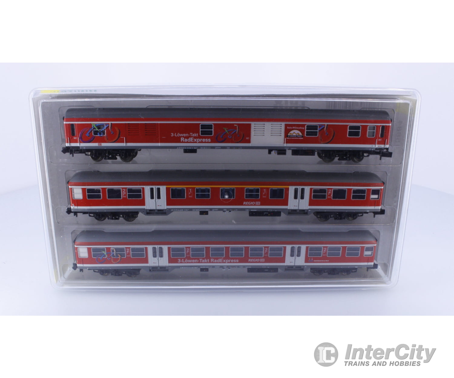 Trix 15884 N DB Bicycle Express 3 Car Passenger Set European Passenger Cars