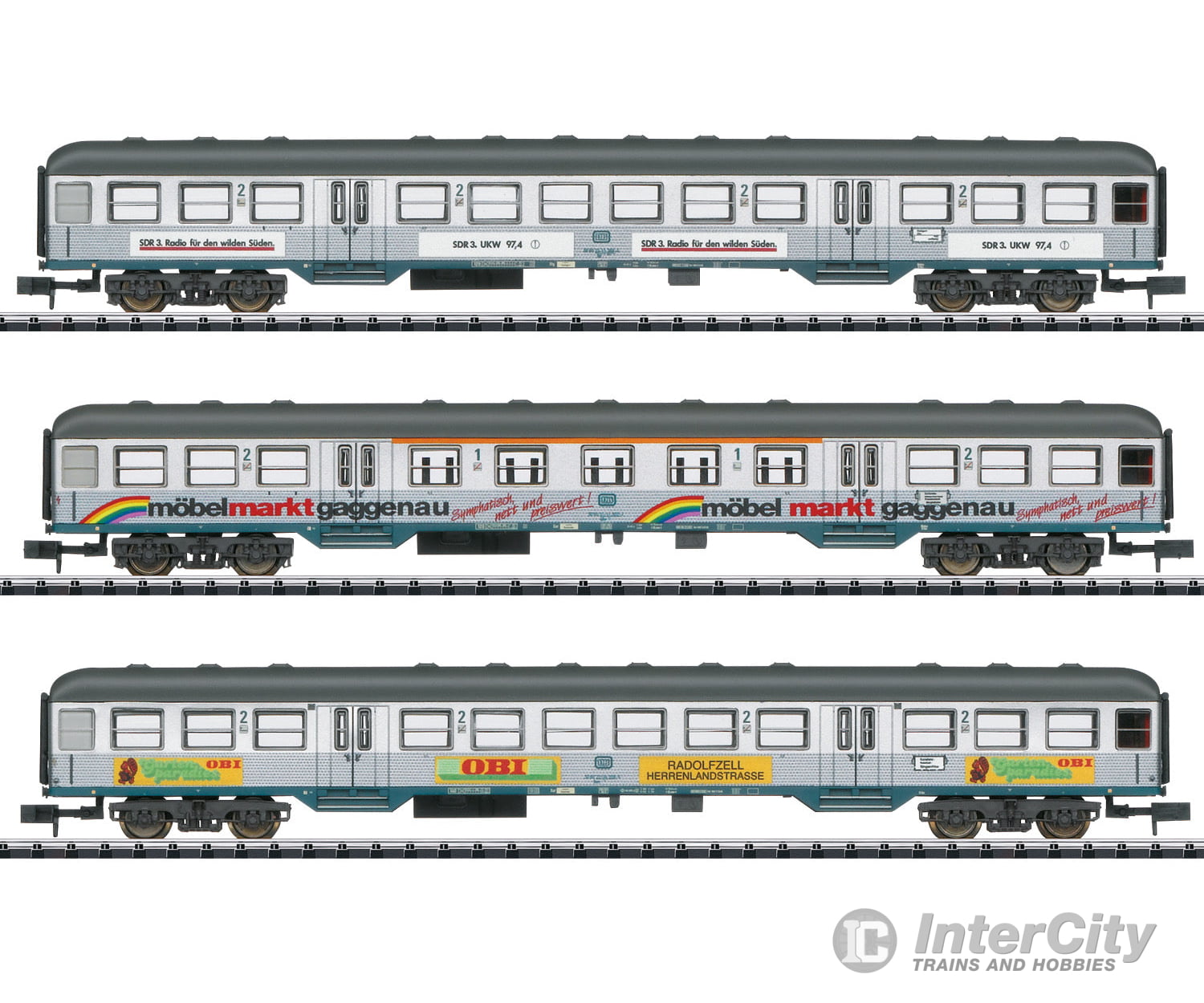 Trix 18213 Silberlinge / Silver Coins with Advertising Passenger Car Set - Default Title (IC-TRIX-18213)