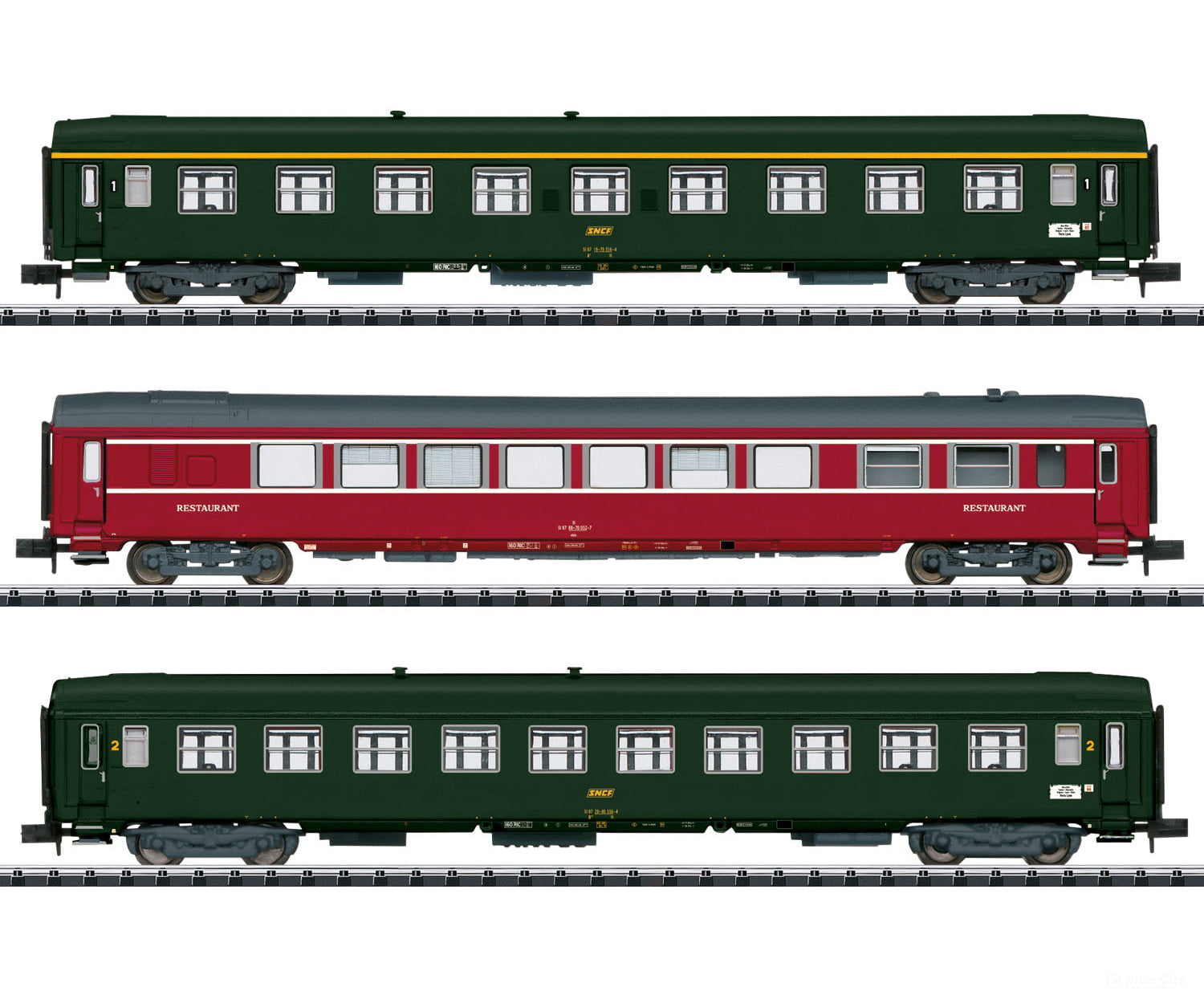 Trix 18219 Nizza - Paris Express Train Passenger Car Set - Default Title (IC-TRIX-18219)