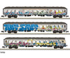 Trix 18264 N ’Kunst-Silberlinge’ (Art Silver Coins) Car Set MFX DCC (MHI Exclusive Item) European Passenger Cars