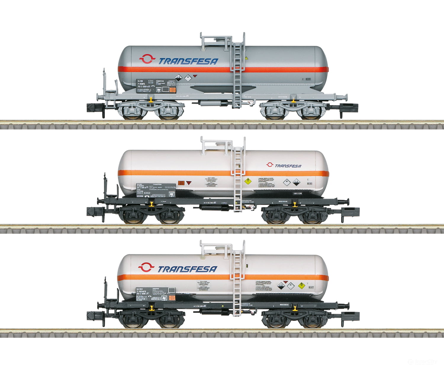 Trix 18267 N Renfe Transfesa Tank Car Set European Freight Cars
