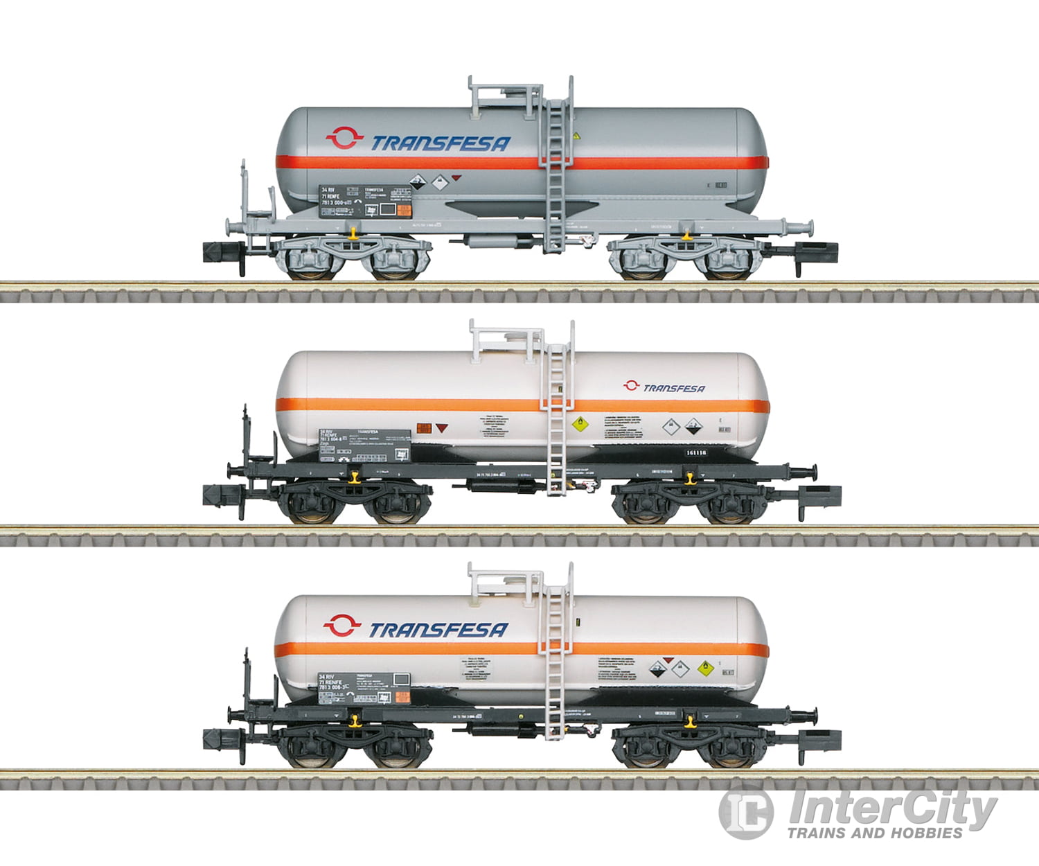 Trix 18267 N Renfe Transfesa Tank Car Set European Freight Cars