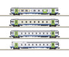 Trix 18293 N ’Golden Pass Line’ Express Train Car Set European Passenger Cars