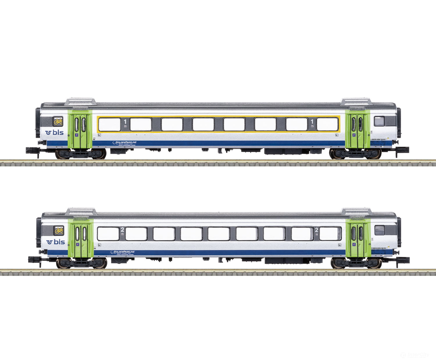 Trix 18294 N ’Golden Pass Line’ Express Train Car Set European Passenger Cars