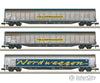 Trix 18297 N Db Ag ’Transwaggon’ Sliding Wall Boxcar Set (Mhi Exclusive Item) European Freight Cars