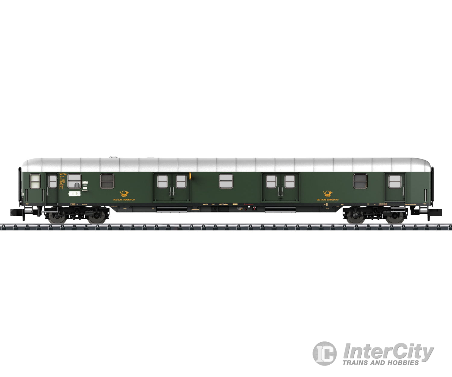 Trix 18660 N ’Deutsche Bundespost’ / ’German Federal Postal System’ Mail Car European Freight Cars