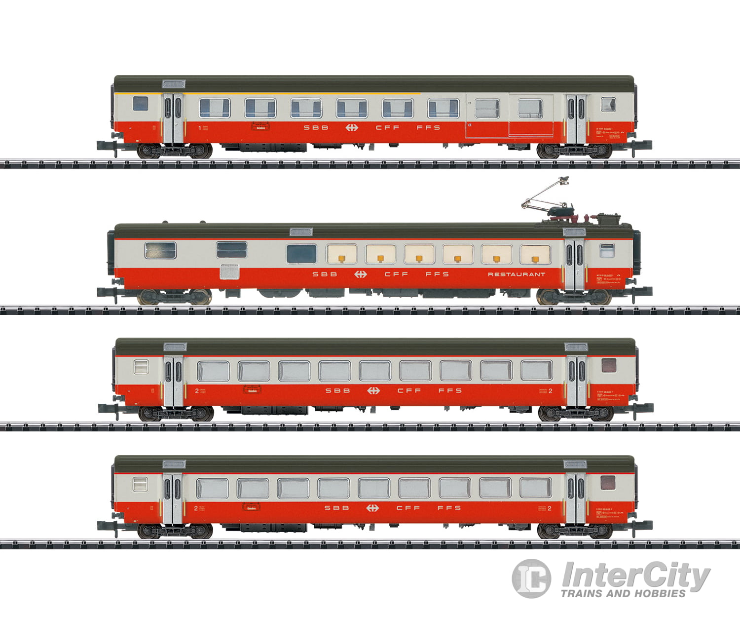 Trix 18720 N Sbb-Cff-Ffs Swiss Express Train Car Set Part 1 European Passenger Cars