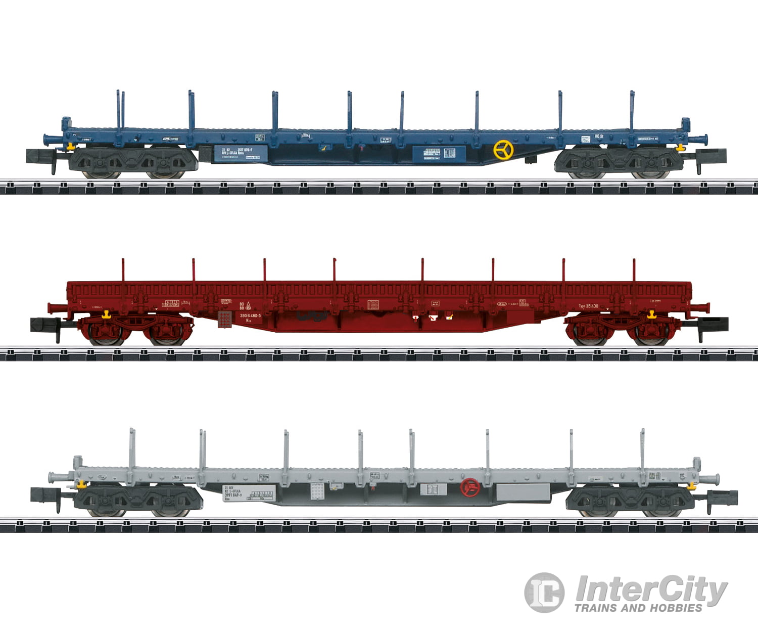 Trix 18723 N Cfl Type Rnss Flat Car Set European Freight Cars