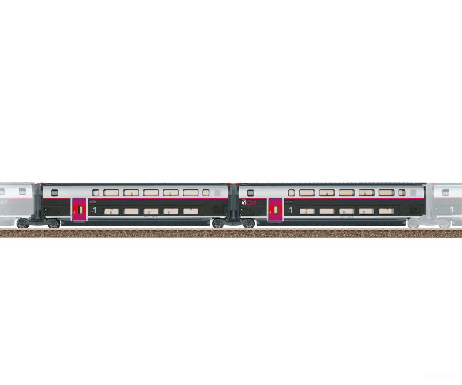 Trix 23187 HO SNCF Add-On Car Set 1 for the TGV INOUI European Locomotives