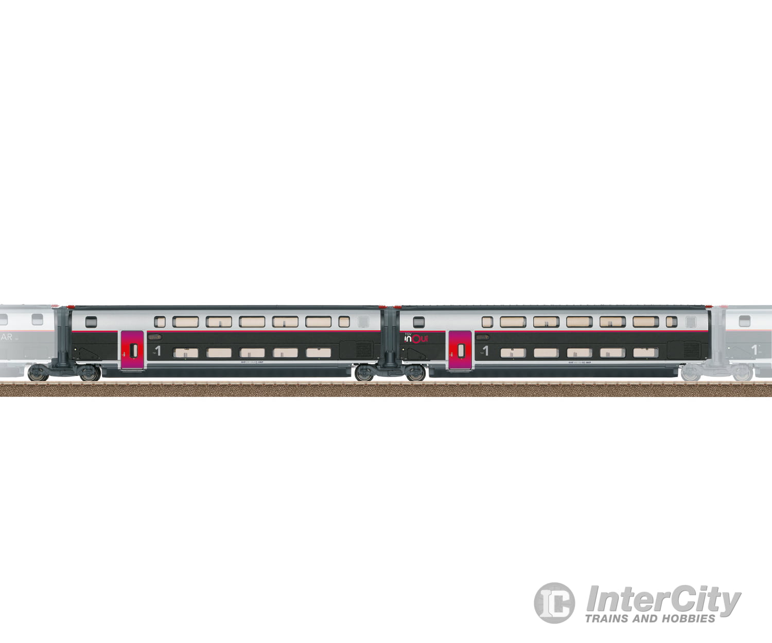 Trix 23187 HO SNCF Add-On Car Set 1 for the TGV INOUI European Locomotives