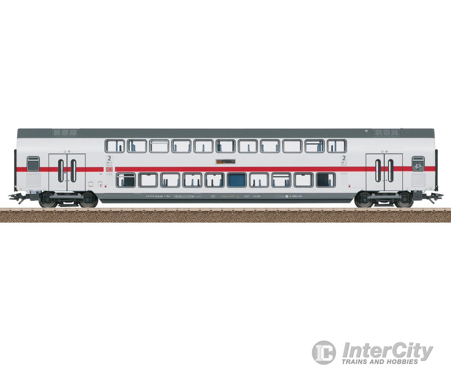 Trix 23257 IC2 Type DBpza 682.2 Bi-Level Intermediate Car, 2nd Class - Default Title (IC-TRIX-23257)